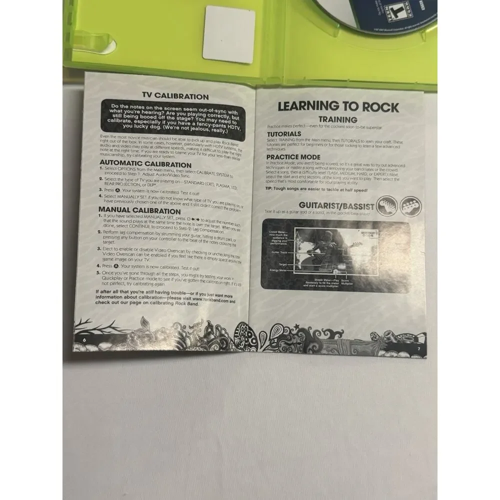 Rock Band - Microsoft Xbox 360 Video Game -Working -Tested -With Booklet